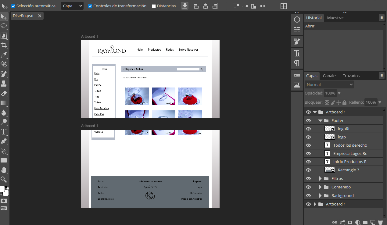 Prototipo web para Joyería