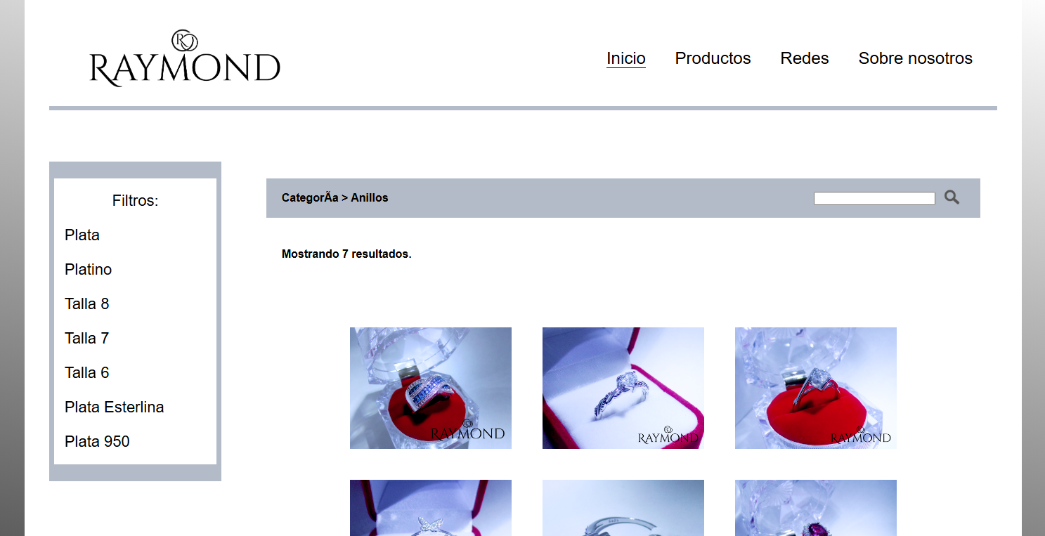 Prototipo web para Joyería