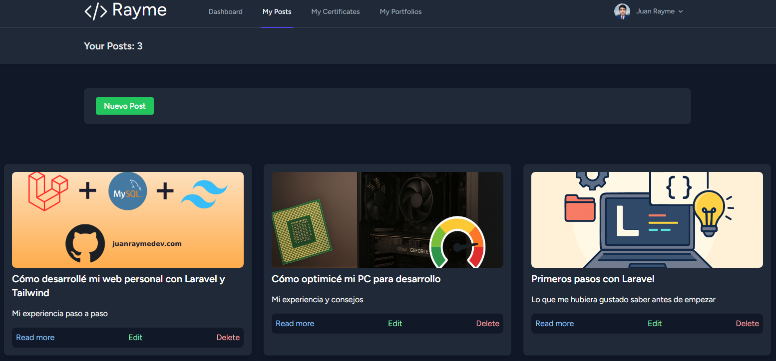 Web CV (versión final con Laravel y Tailwind)