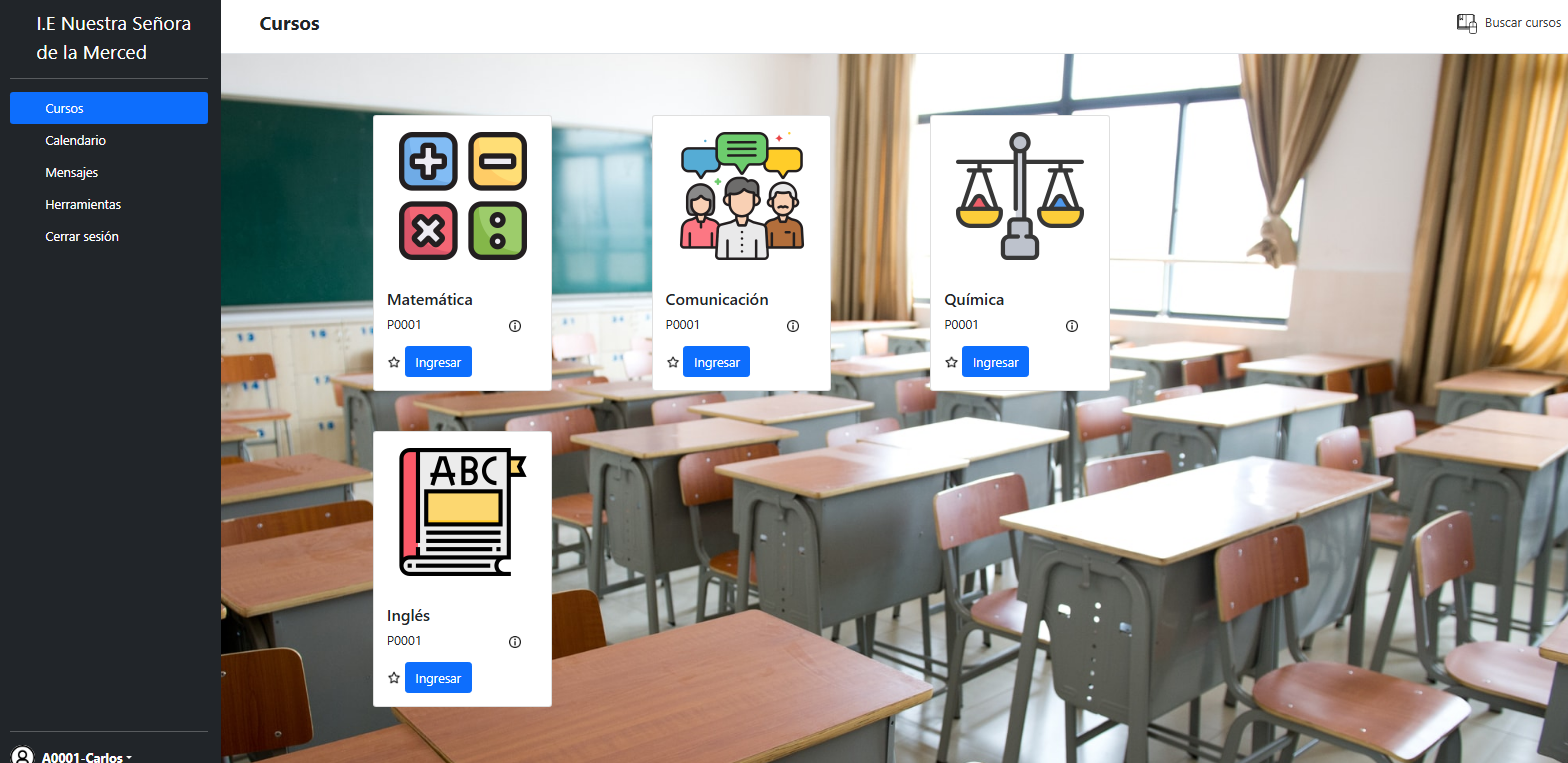 Plataforma educativa para colegio